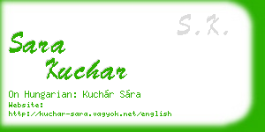 sara kuchar business card